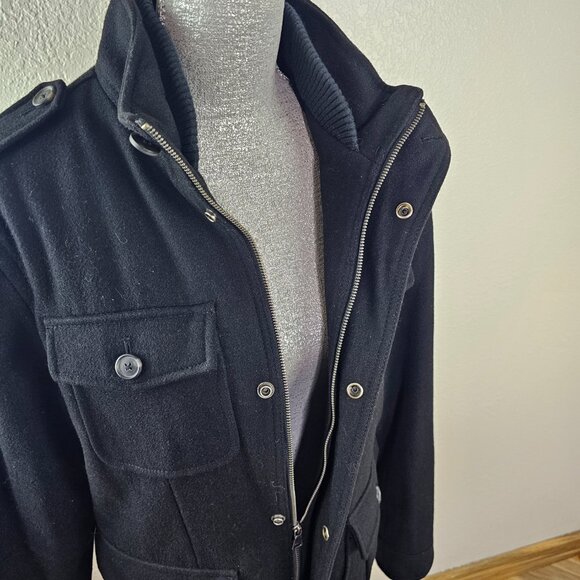 Merona Military Style Wool Blend Jacket - Picture 5 of 7